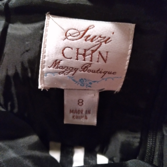 Suzi Chin For Maggie Boutique Summer Dress Sz 8 - Picture 4 of 5